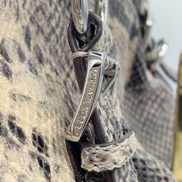 Michael Kors Colette Python Embossed Leather Bag - Picture 9 of 14
